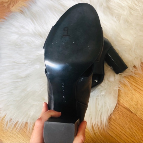 💖💕 ZARA LEATHER ANKLE BOOT SANDAL CUT OUT BUCKLE HEEL SHOE BLACK SIZE 40 9💕💖 - Picture 7 of 16